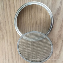 86mm Canning jar en acier inoxydable maille tamis couvercle de germination maille en métal écran filtre